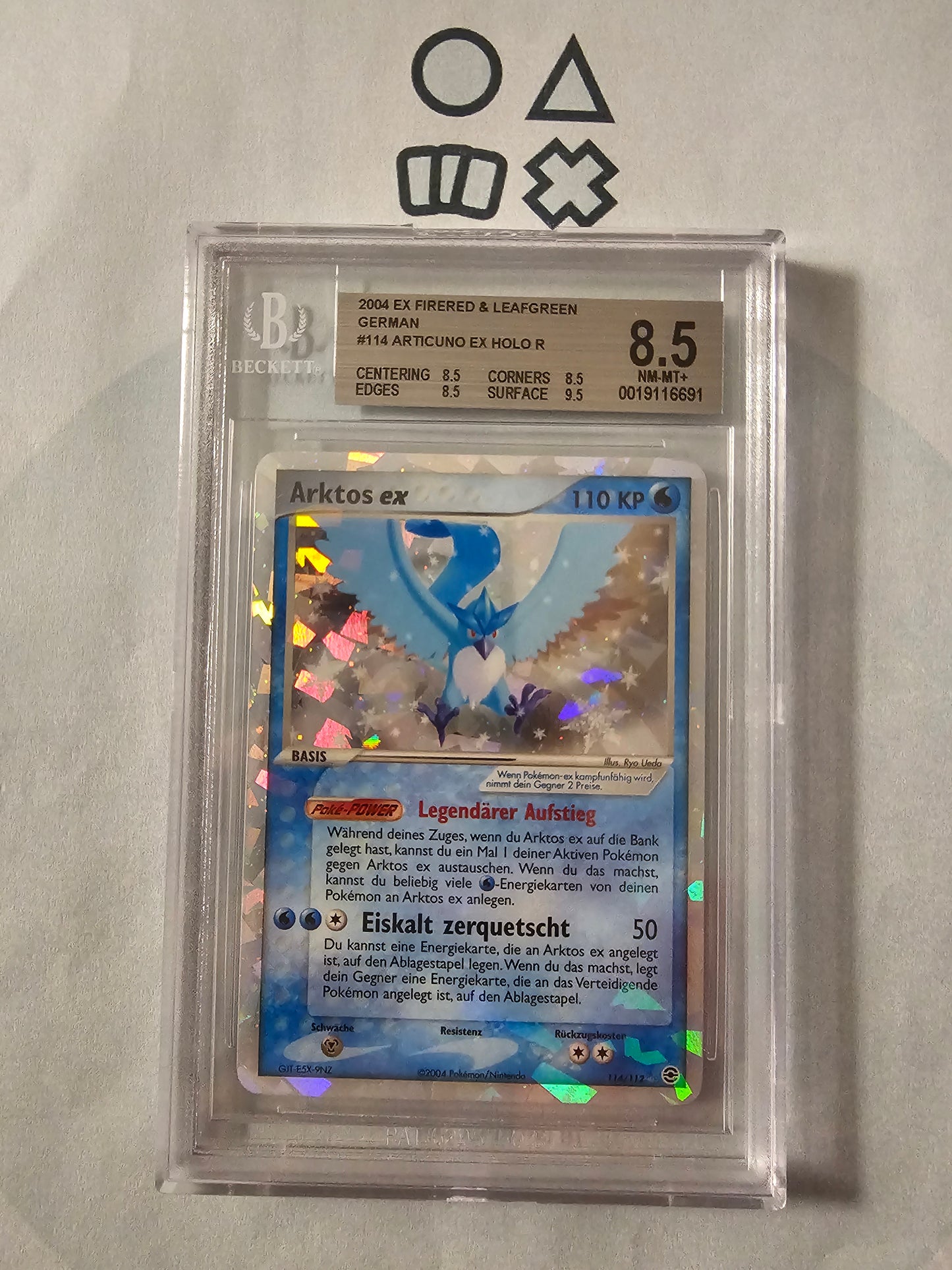 Arktos EX - BGS 8.5 (FL114 EX Firered & Leafgreen)