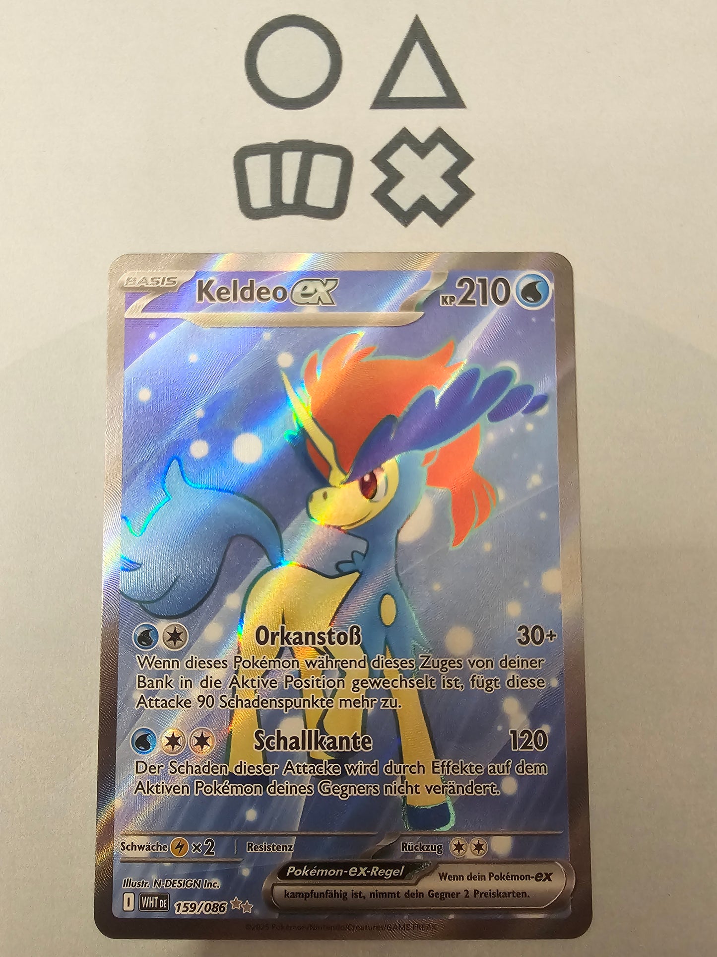 Keldeo EX - NM (WHT159 S&V White Flare)