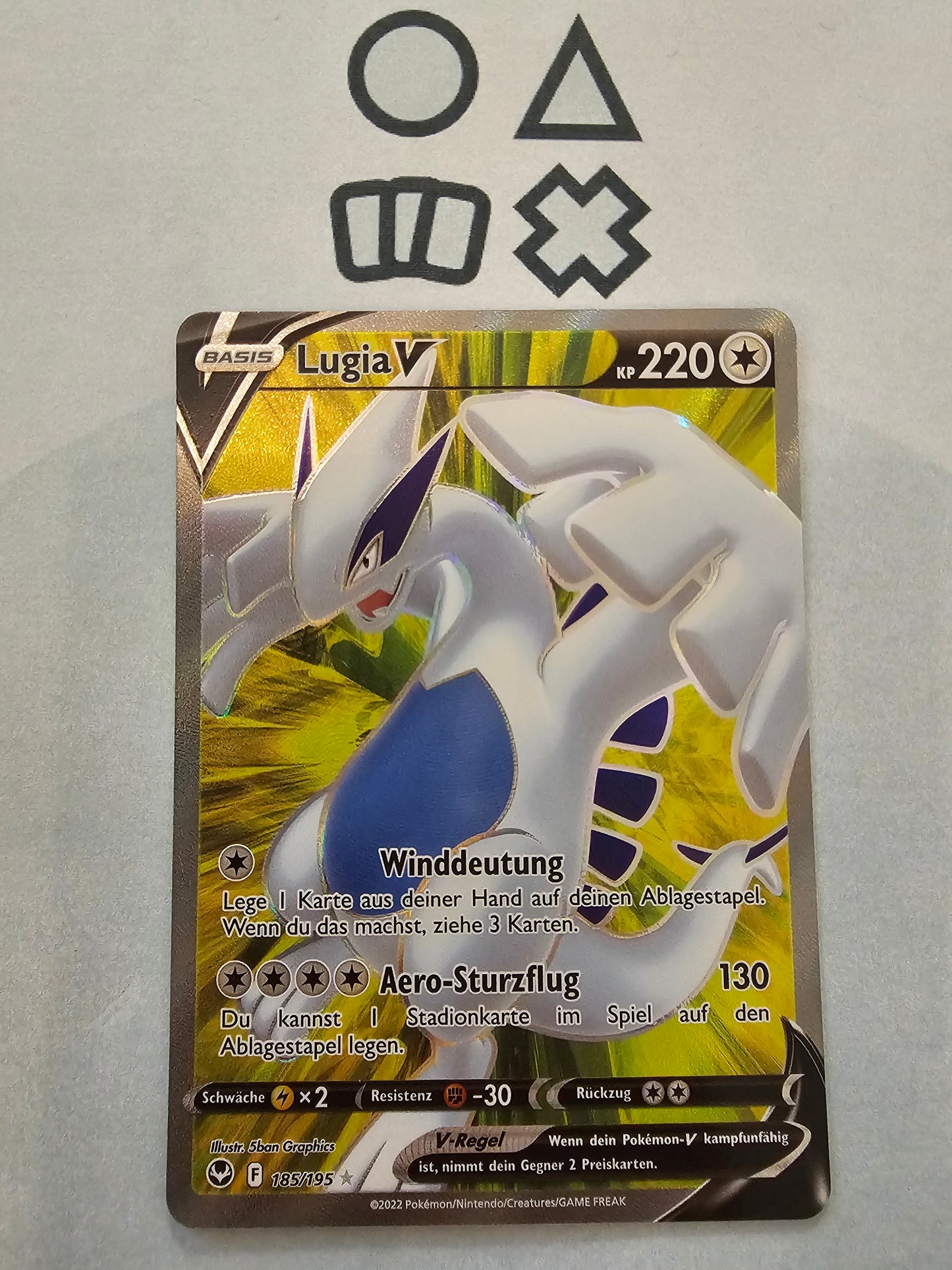 Lugia V - NM (SIT185 SWSH Silver Tempest)