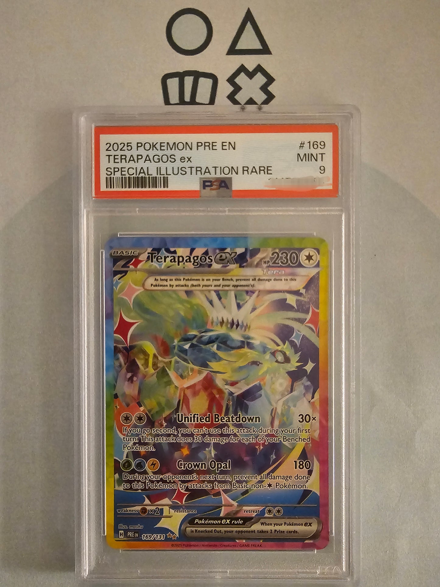 Terapagos EX - PSA 9 (PRE169 S&V Prismatic Evolutions)