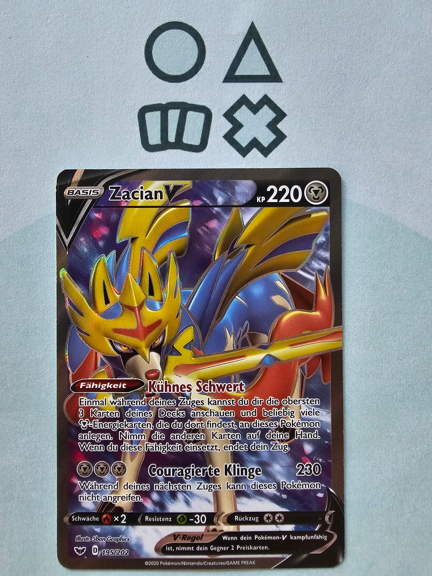 Zacian V - NM (SSH195 SWSH Base Set)