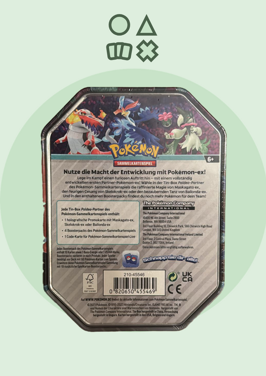 Pokémon Paldea Partners Tin (Skelokrok ex)