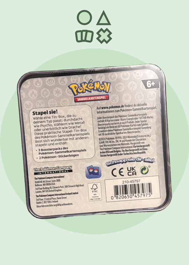 Pokémon Stacking Tin - German