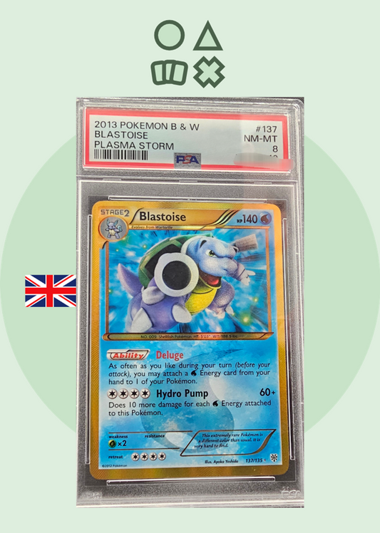 Blastoise PSA 8 (PLS137 - B&W Plasma Storm)