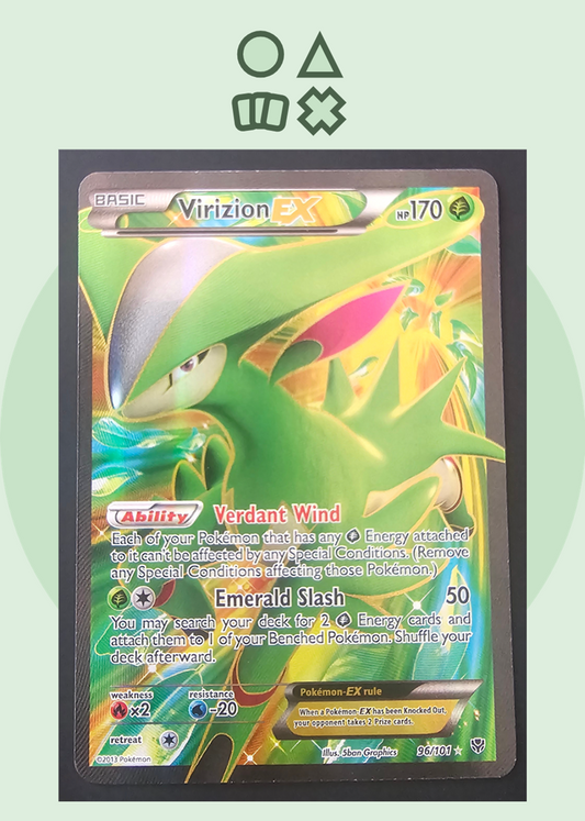 Virizion EX - NM (PLB96 B&amp;W Plasma Blast)