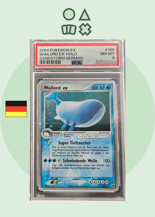 Wailord EX - PSA 8 (SS100 EX Sandstorm)
