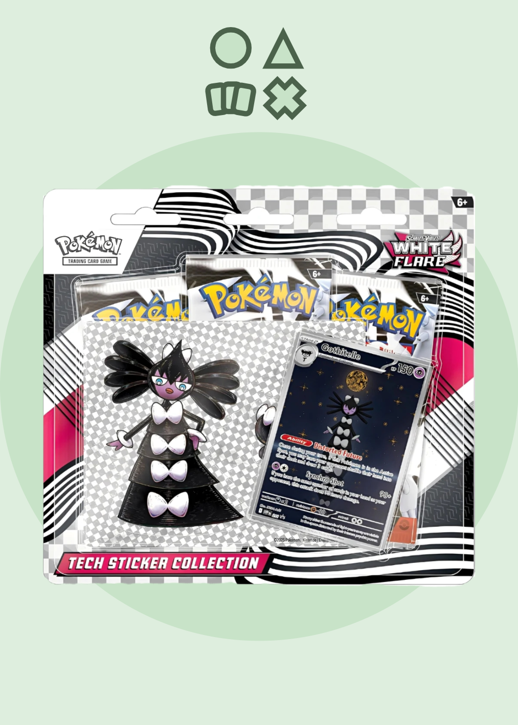 Pokémon Scarlet & Violet White Flare 3er Tech-Sticker-Collection Blister - englisch